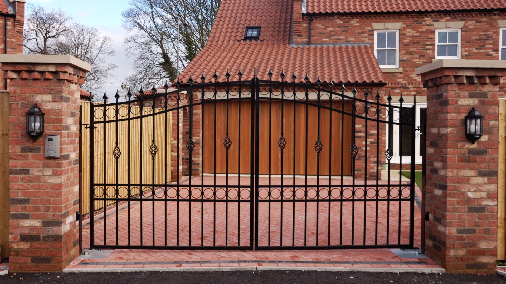 metal electric house gate